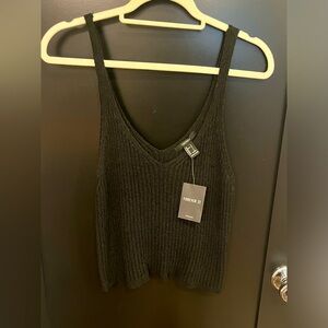 Black Knit Tank Top
